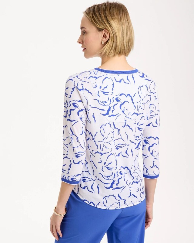 Zenergy Slub Knit Mesh Trim Tee - image 3
